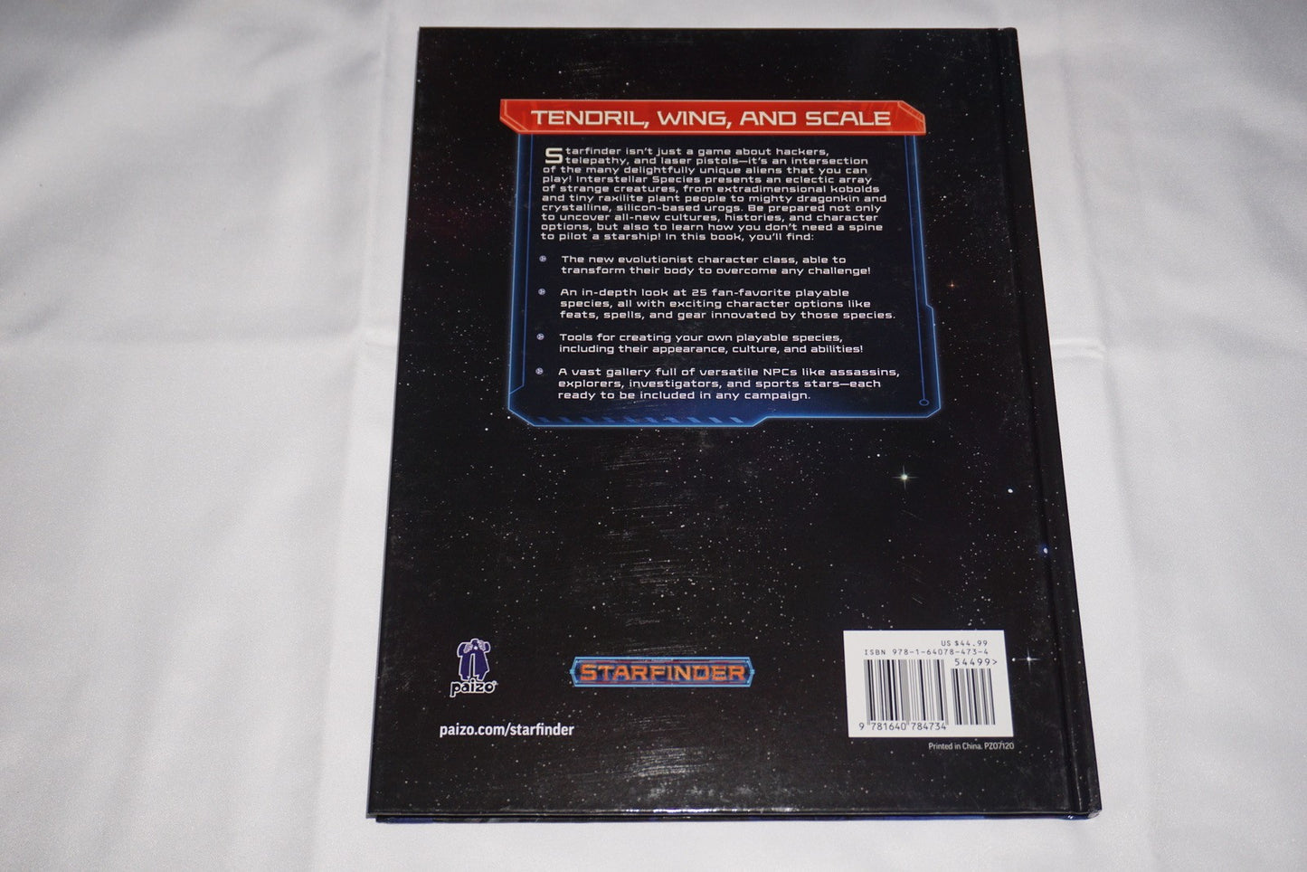 Interstellar Species Hardcover Book Starfinder NEW
