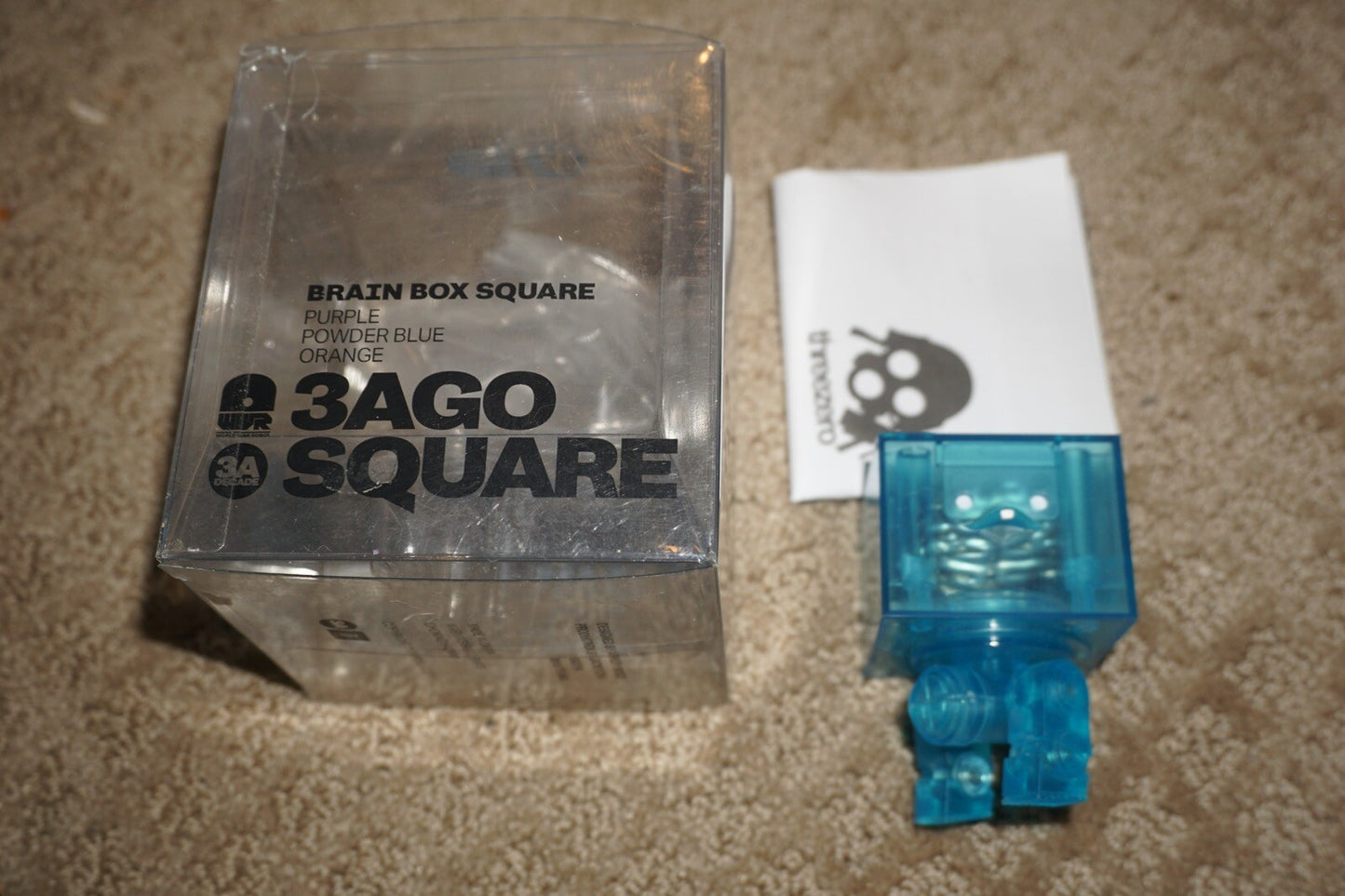 3A 3ago Square Brain Box Powder Blue 3" Figure