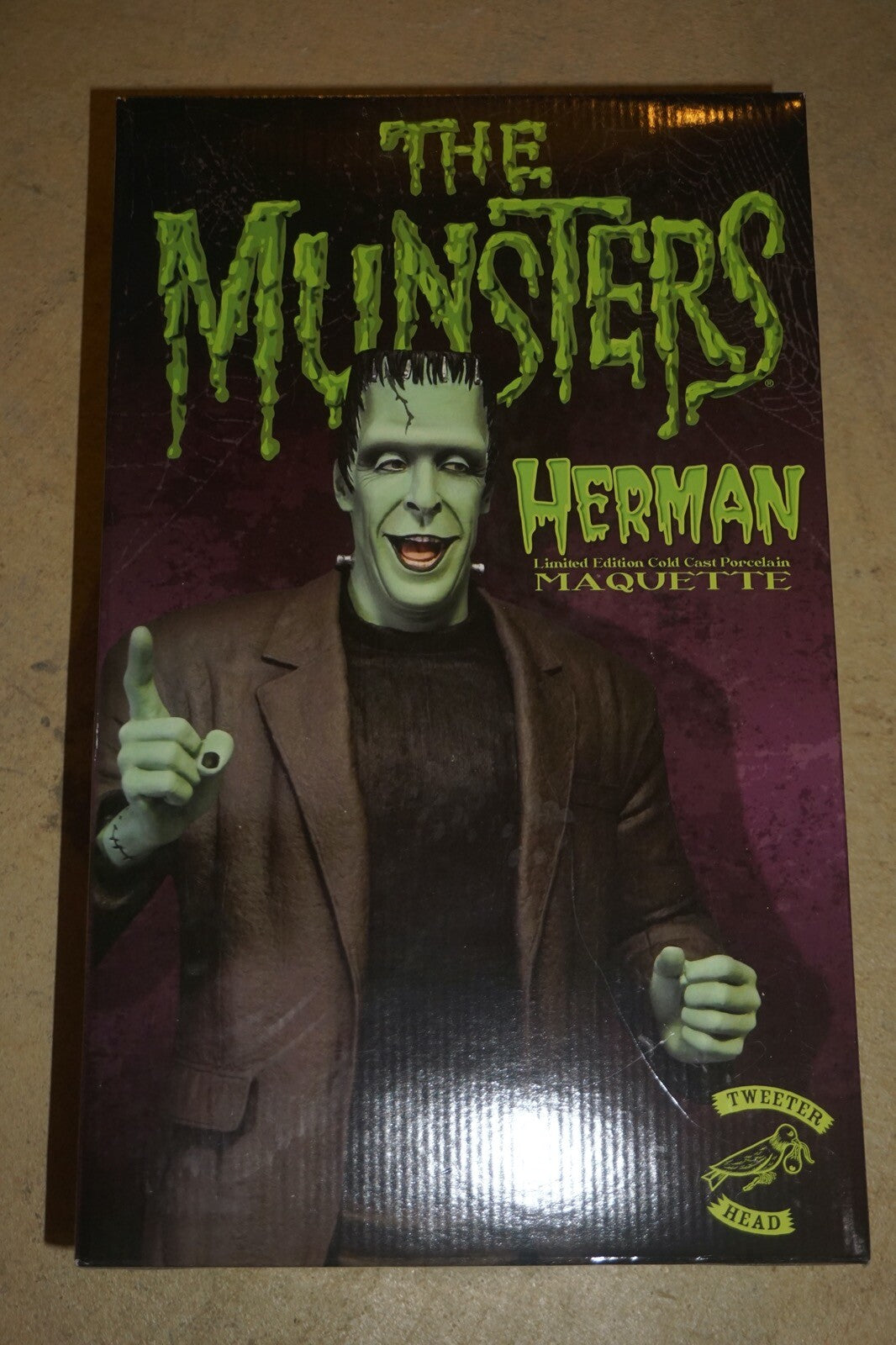 The Munsters Tweeter Head Herman Maquette Color Statue Figure NEW in Box