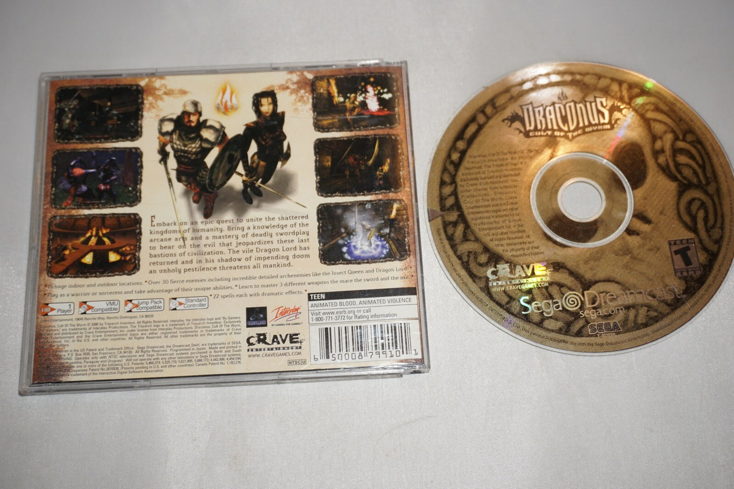 Draconus: Cult of the Wyrm (Sega Dreamcast) with Case Tested
