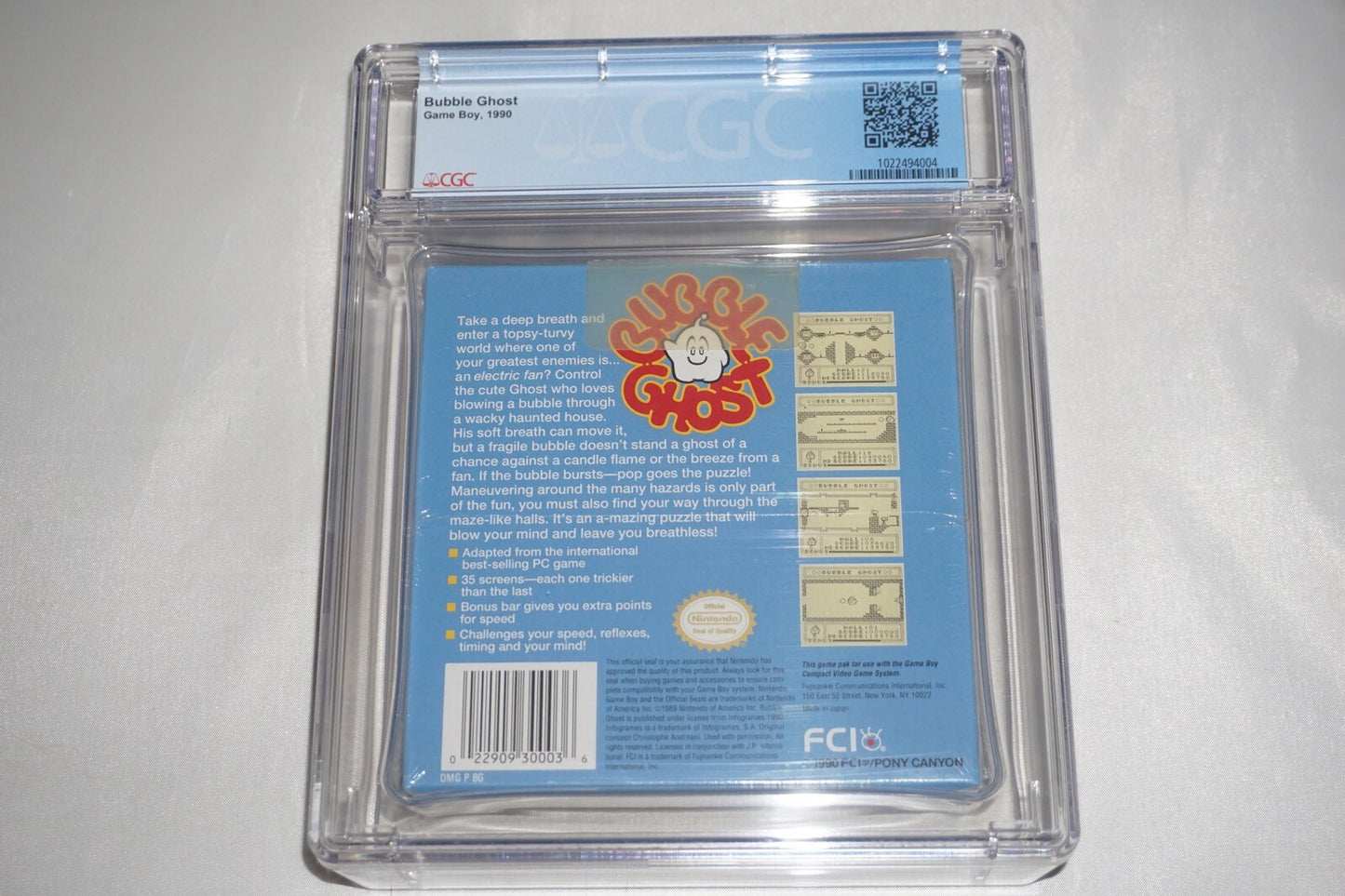 Bubble Ghost (Nintendo Game Boy Gameboy) CGC 9.8 A++ NEW Sealed