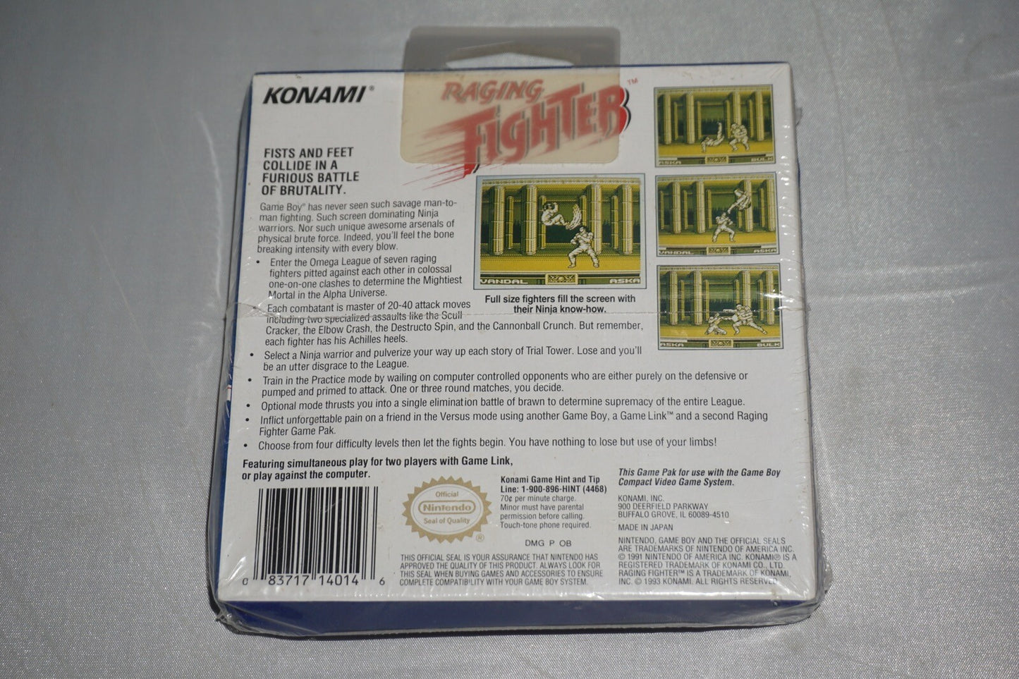 Raging Fighter (Nintendo Gameboy Game Boy) NEW Factory Sealed