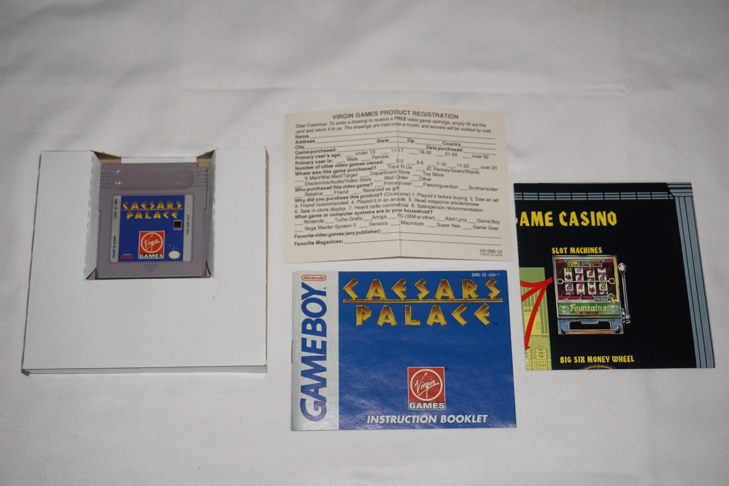 Caesars Palace (Nintendo Game Boy) Complete in Box w/ Reg CIB