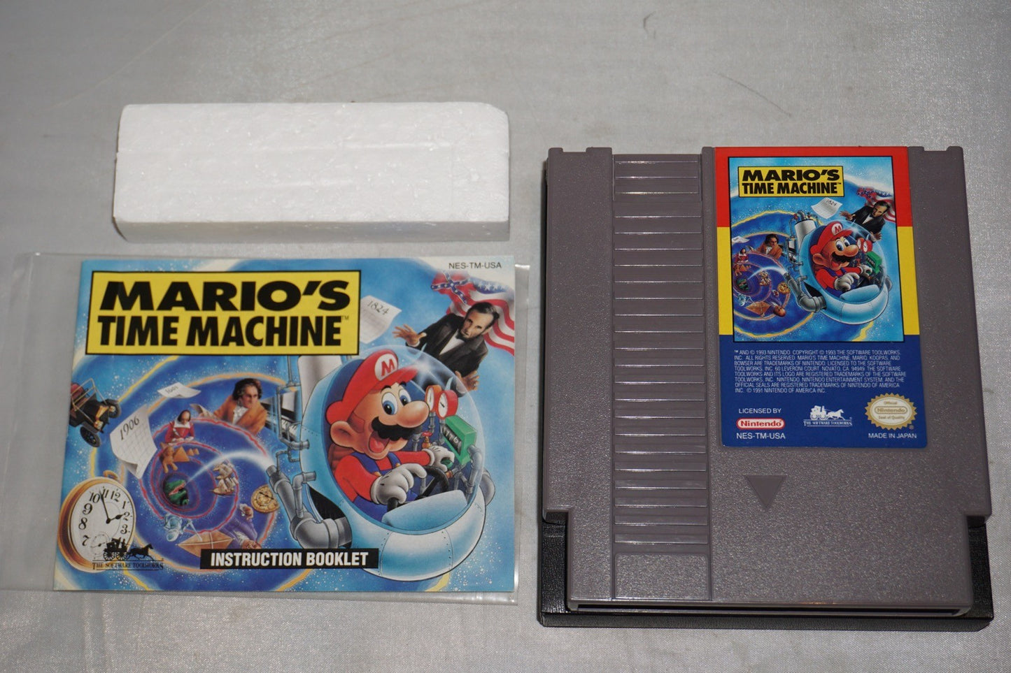 Mario's Time Machine (Nintendo NES) Complete in Box CIB