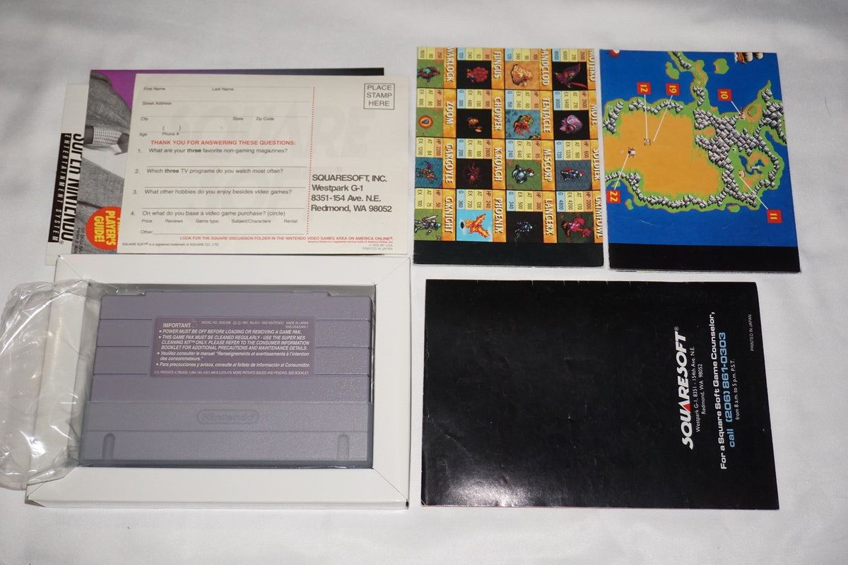 Breath of Fire 1 (Super Nintendo SNES) Complete in Box w/ Reg Charts CIB