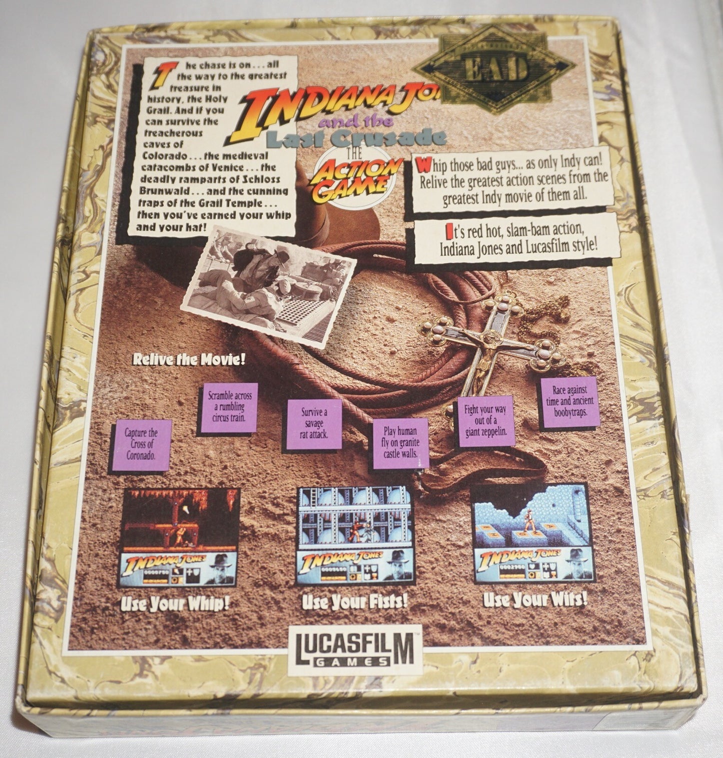 Indiana Jones Last Crusade (Atari 520ST 1040ST PC) Complete in Big Box CIB
