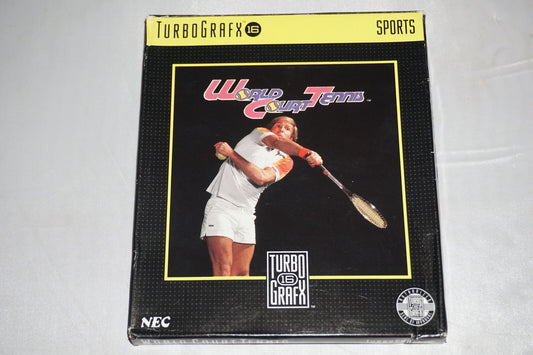 World Court Tennis (Turbo Grafx 16 tg16) Complete in Box CIB Turbografx
