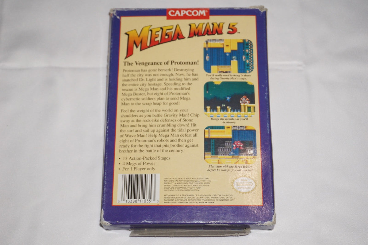 Mega Man 5 (Nintendo NES) Complete in Box CIB