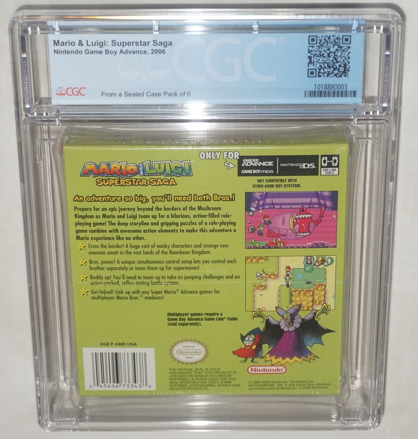 Mario & Luigi Superstar Saga (Nintendo Game Boy Advance GBA) CGC 9.9 A++ NEW
