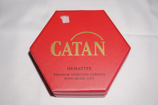 Catan Hematite Premium Gemstone Robbers W/ Metal Dice Set NEW