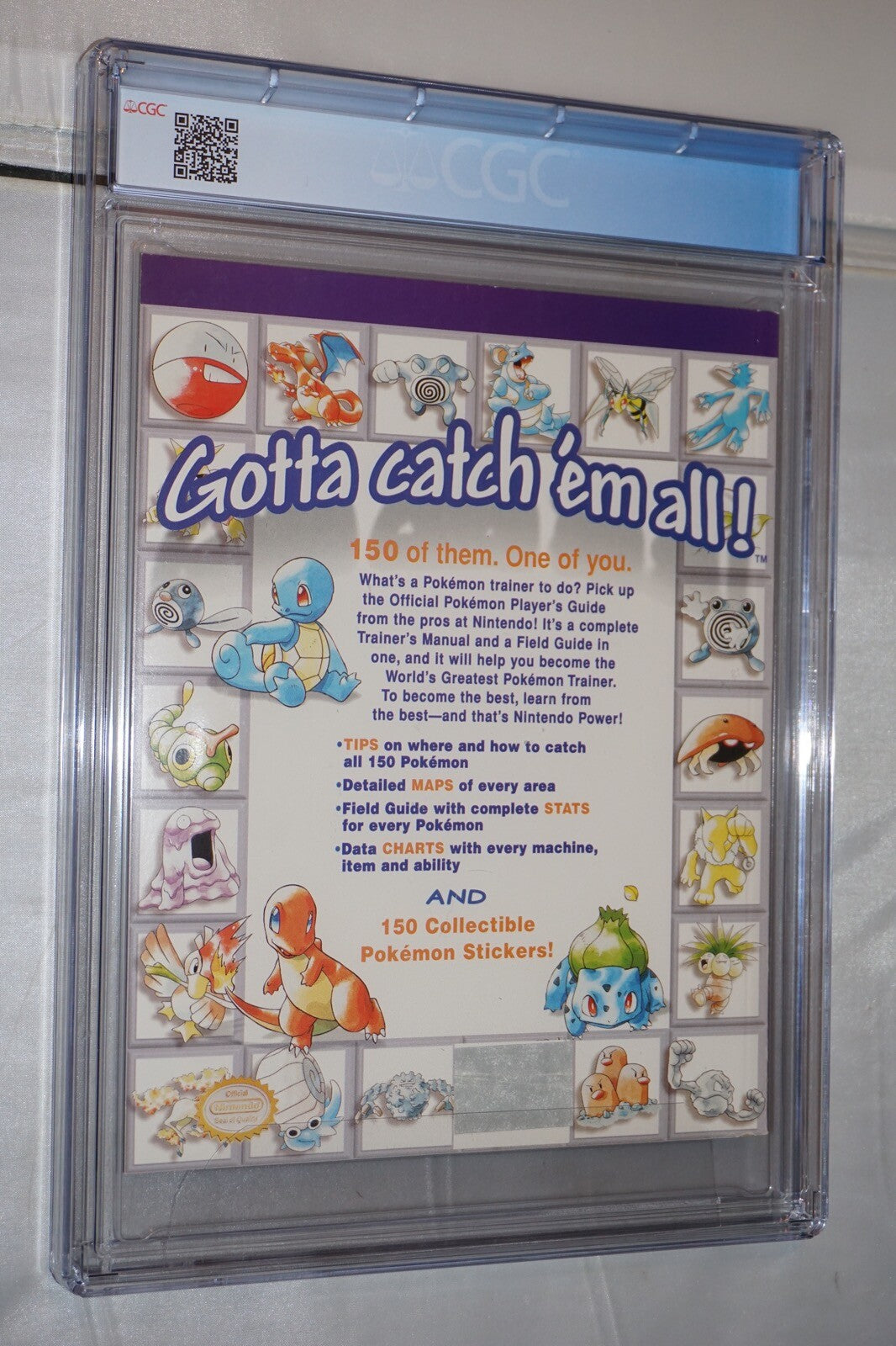 Pokemon Official Player's Guide Nintendo Game Boy Gameboy w/ Stickers CGC 7.5