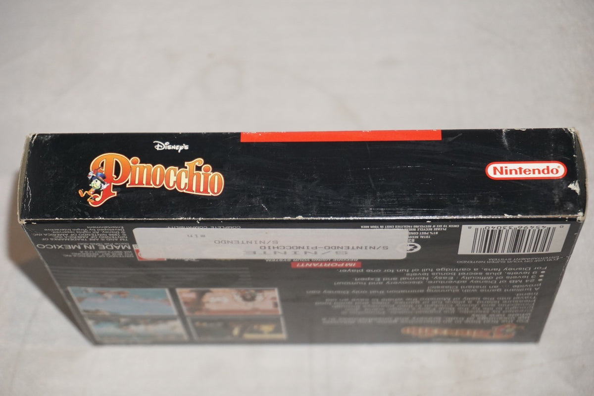 Pinocchio (Super Nintendo SNES) Complete in Box CIB