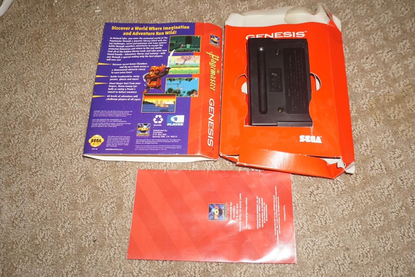 Pagemaster The (Sega Genesis) Complete in Box CIB