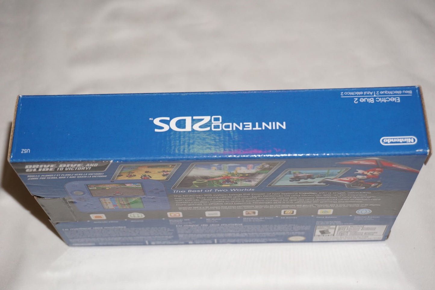 Mario Kart 7 Limited Edition 4GB Electric Blue 2DS Console System NEW
