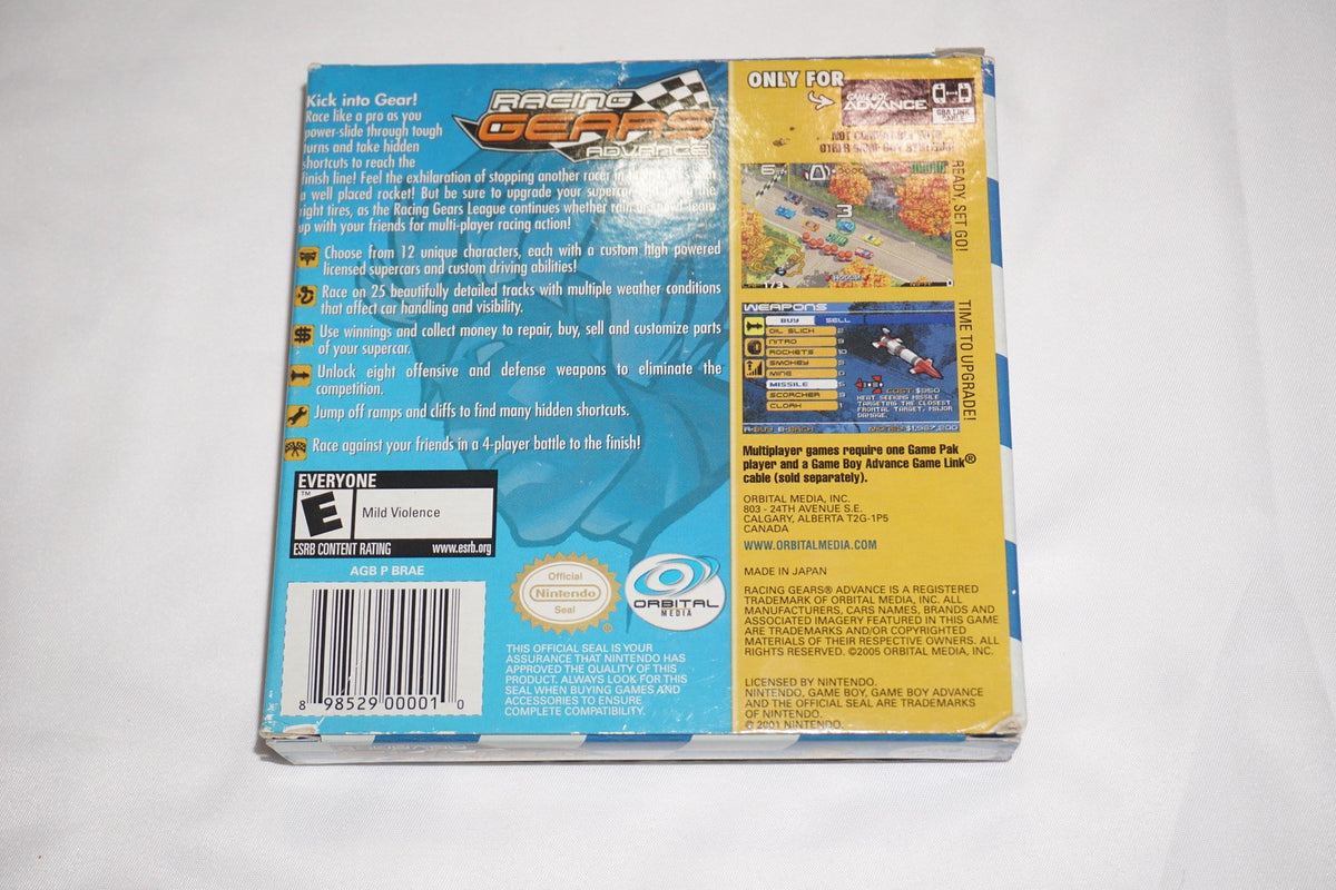 Racing Gears (Game Boy Advance GBA) Complete in Box CIB