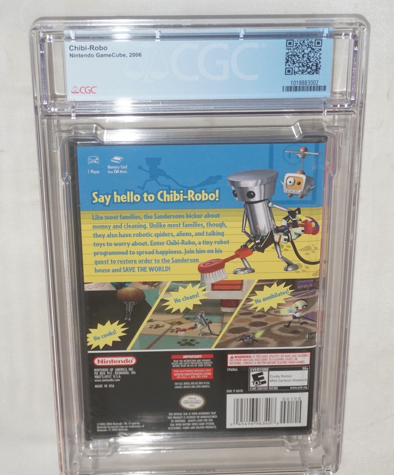 Chibi Robo (Nintendo Gamecube) CGC 9.4 A NEW Sealed