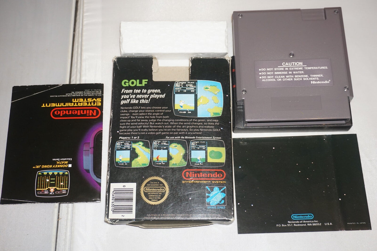 Golf STICKER (Nintendo NES) Complete in Box CIB #8