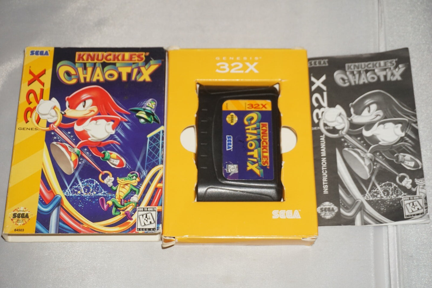 Knuckles Chaotix (Sega 32x) Complete In Box CIB