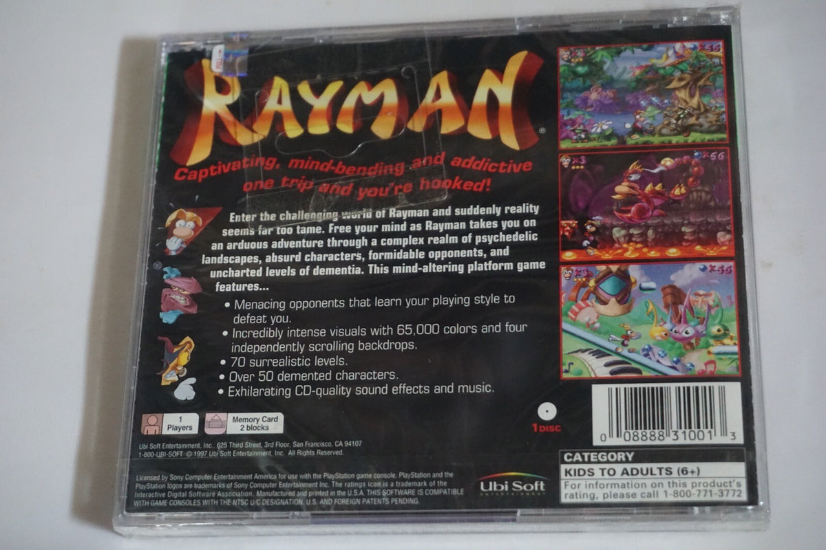 Rayman GH (Sony Playstation 1 ps1) NEW Factory Sealed