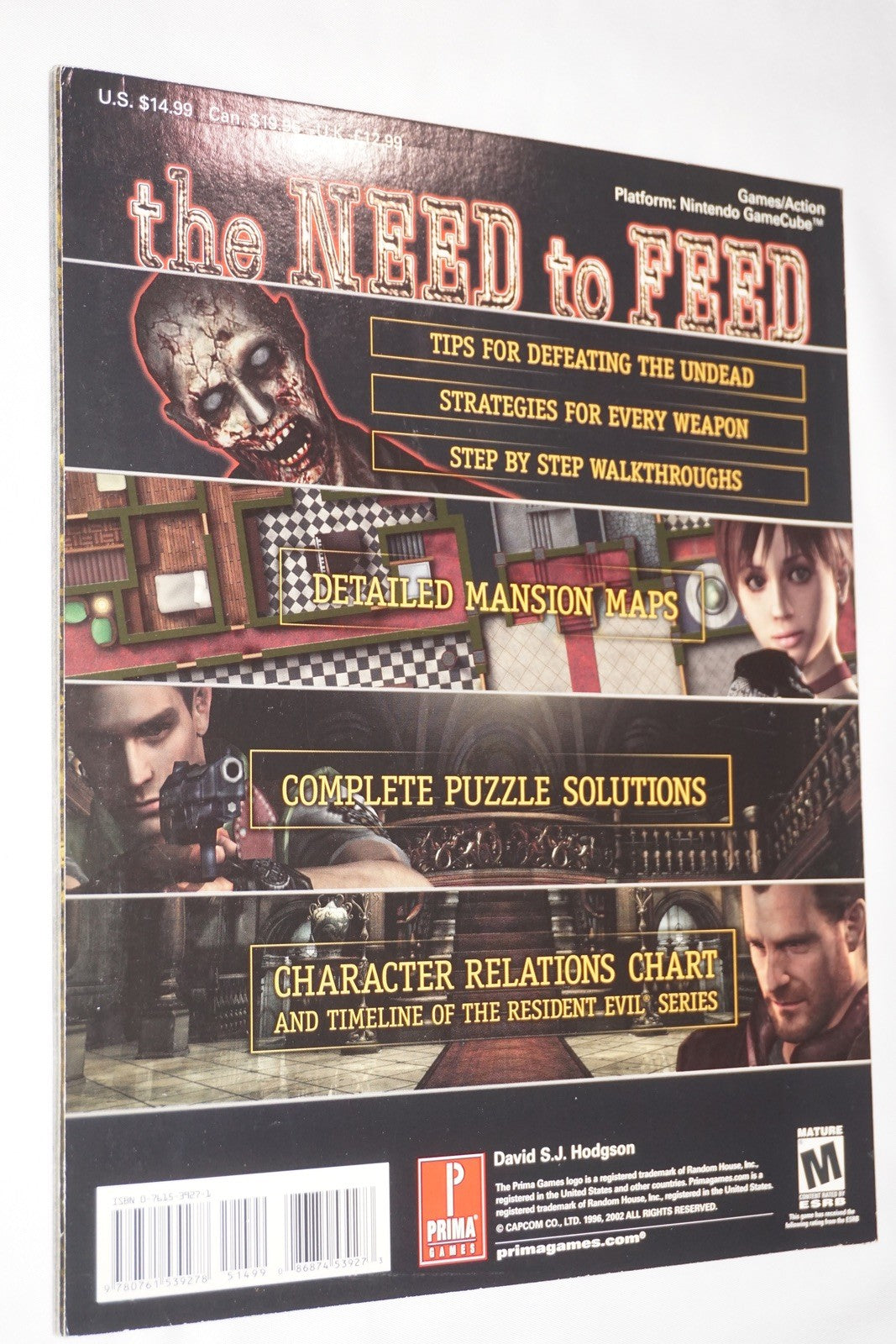 Resident Evil 1 Prima Strategy Guide Gamecube w/ Poster Secrets
