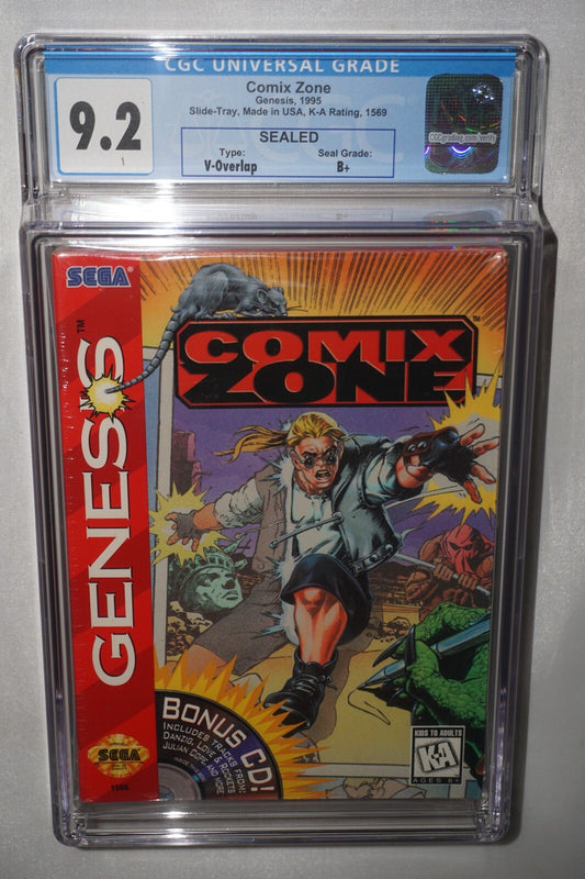 Comix Zone (Sega Genesis) CGC 9.2 B+ NEW Sealed