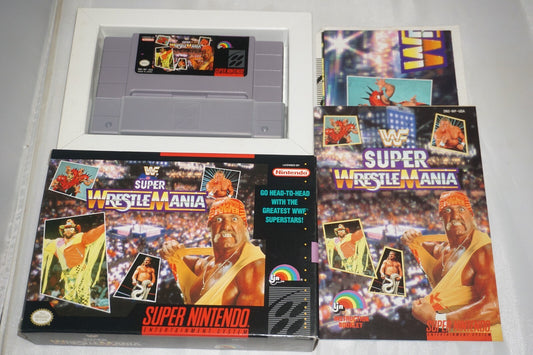 WWF Super Wrestlemania MIJ (Super Nintendo SNES) Complete in Box CIB NEAR MINT