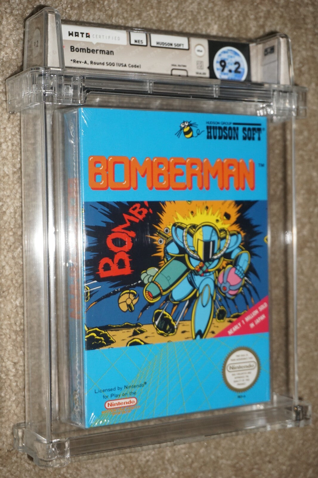 Bomberman (Nintendo NES) WATA 9.2 A NEW Factory Sealed
