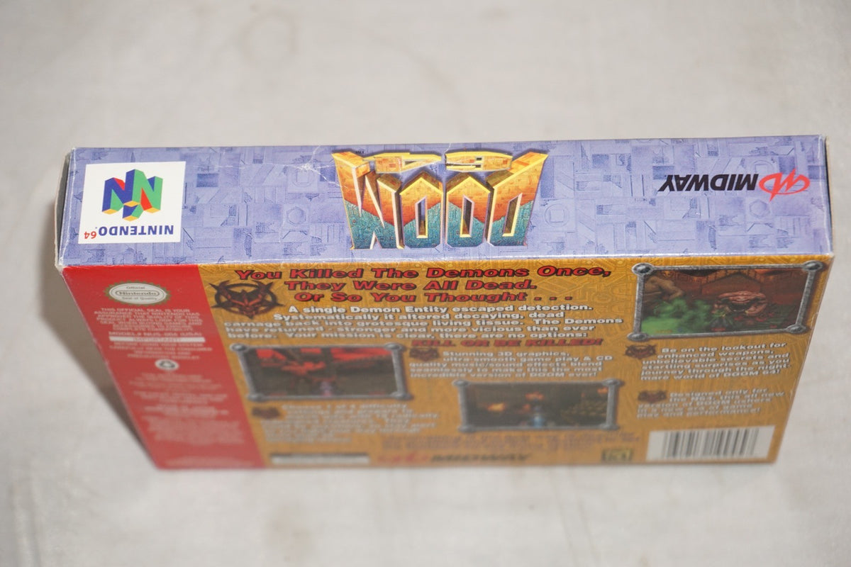Doom (Nintendo 64 N64) Complete in Box w/ Reg Card Poster CIB