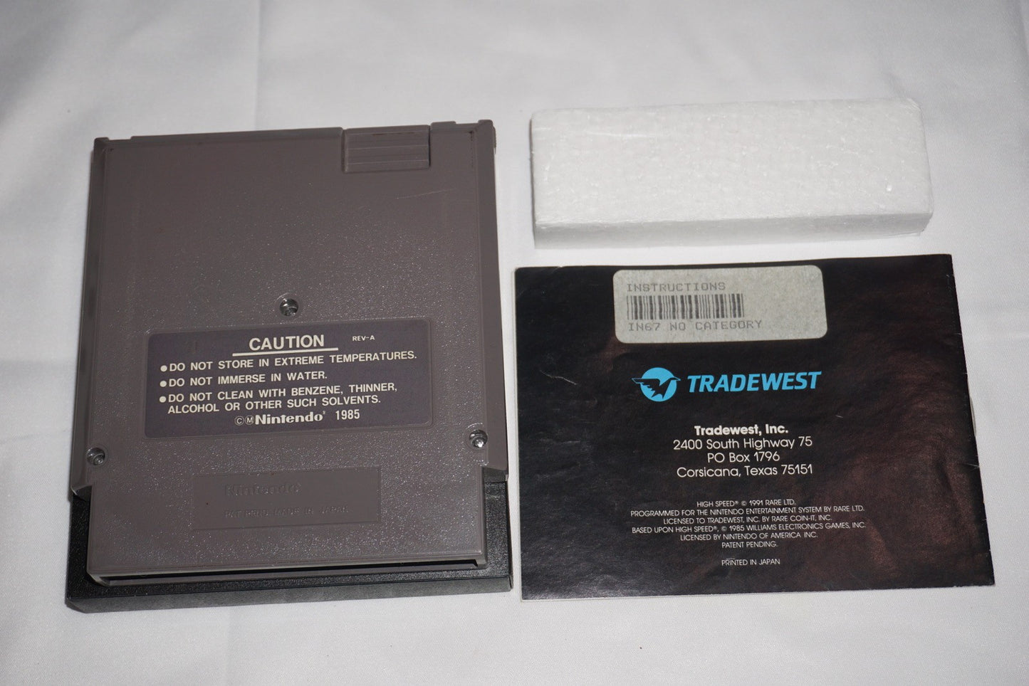 High Speed (Nintendo NES) Complete in Box CIB