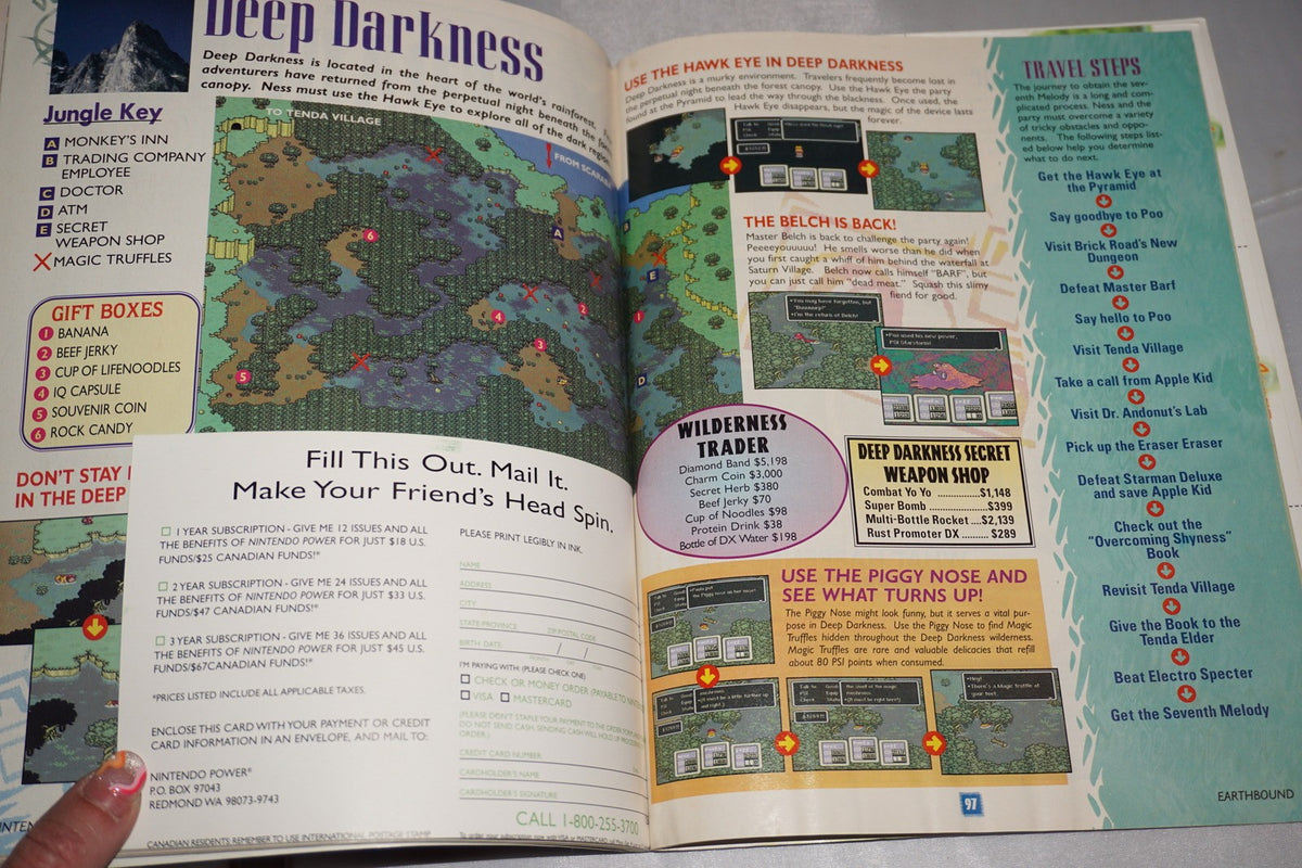 Earthbound (Super Nintendo SNES) Complete in Box CIB Guide Cards