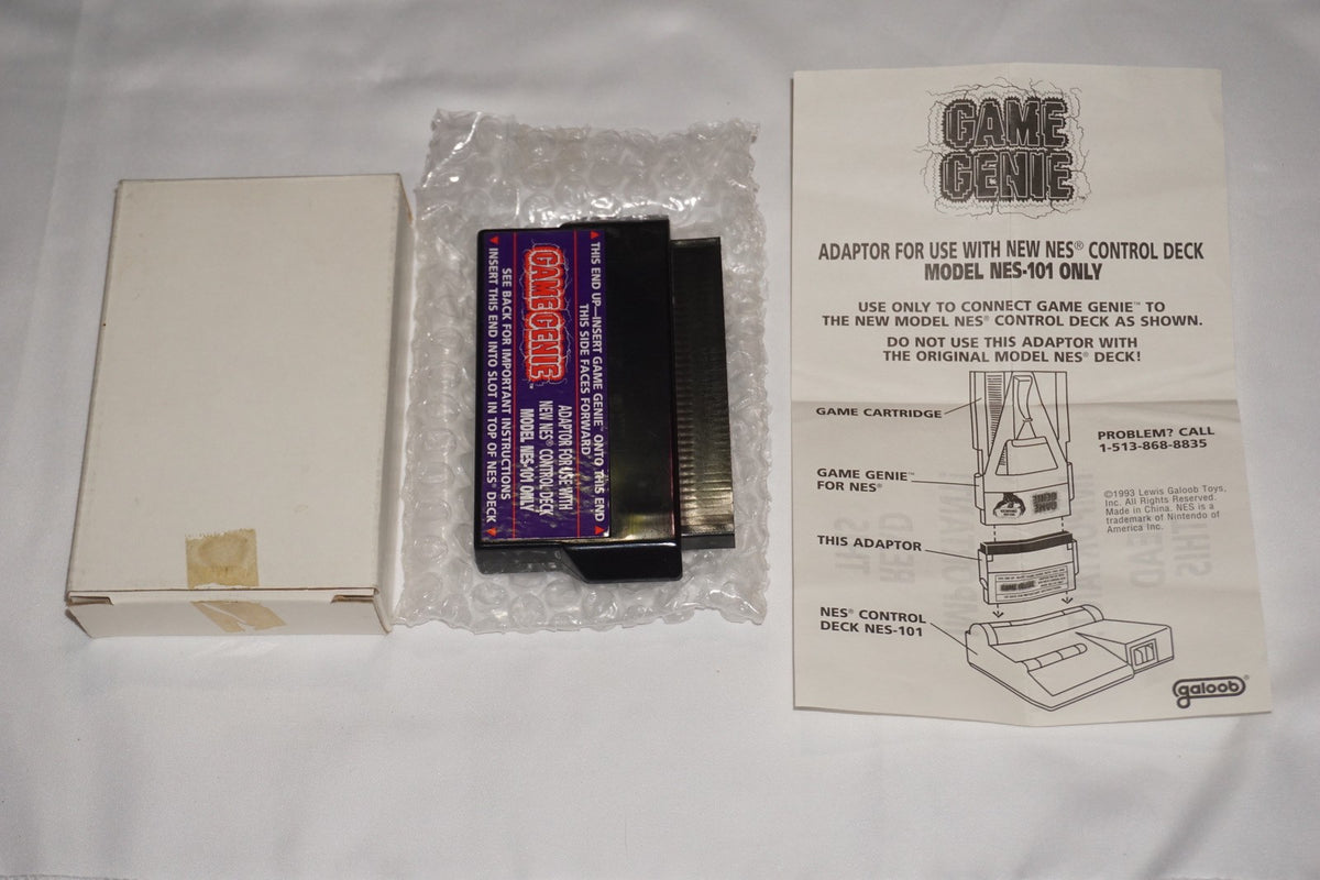 Top Loader Game Genie (Nintendo NES) Complete in Box CIB w/ Instructions