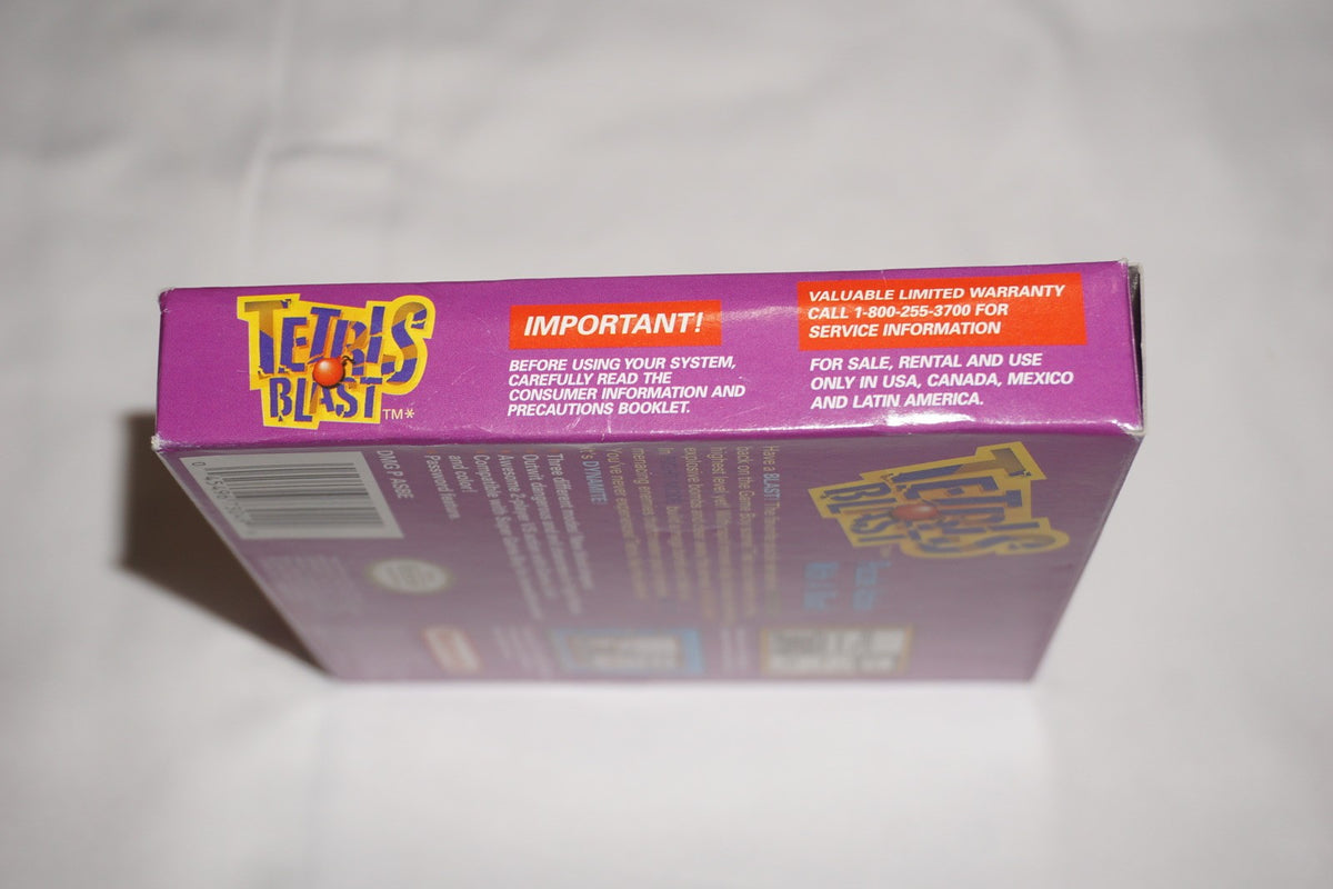 Tetris Blast (Nintendo Game Boy Gameboy) Complete in Box CIB