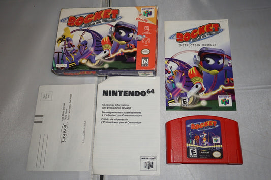 Rocket: Robot on Wheels (Nintendo 64 N64) Complete in Box w/ Reg Card CIB