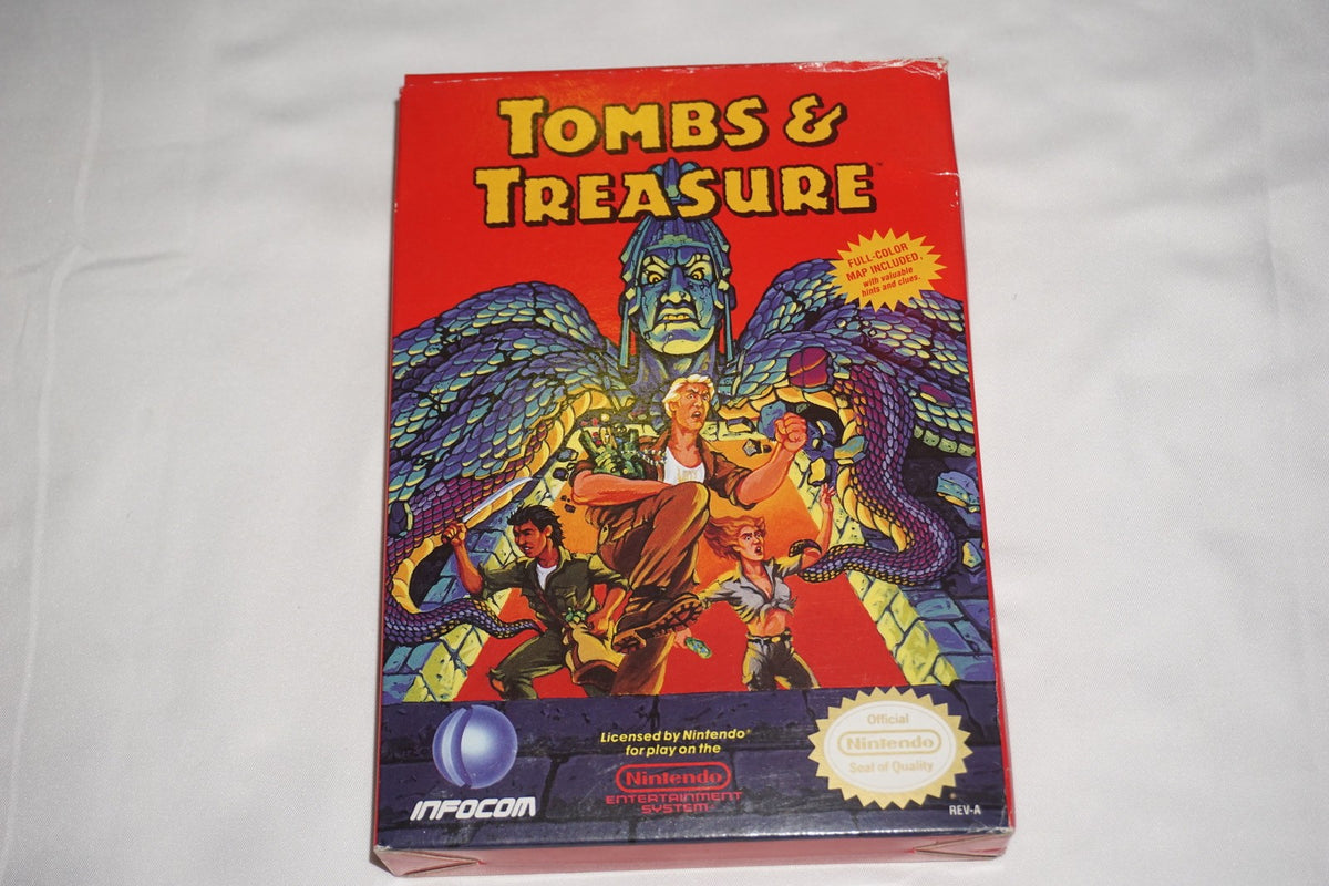 Tombs & Treasure (Nintendo NES) Complete in Box w/ Map CIB