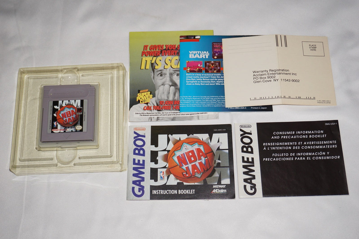 NBA Jam (Nintendo Game Boy Gameboy) Complete in Box w/ Reg CIB