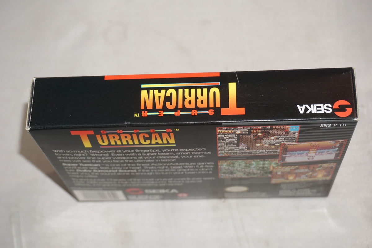 Super Turrican 1 (Super Nintendo SNES) Complete in Box w/ Reg Card CIB