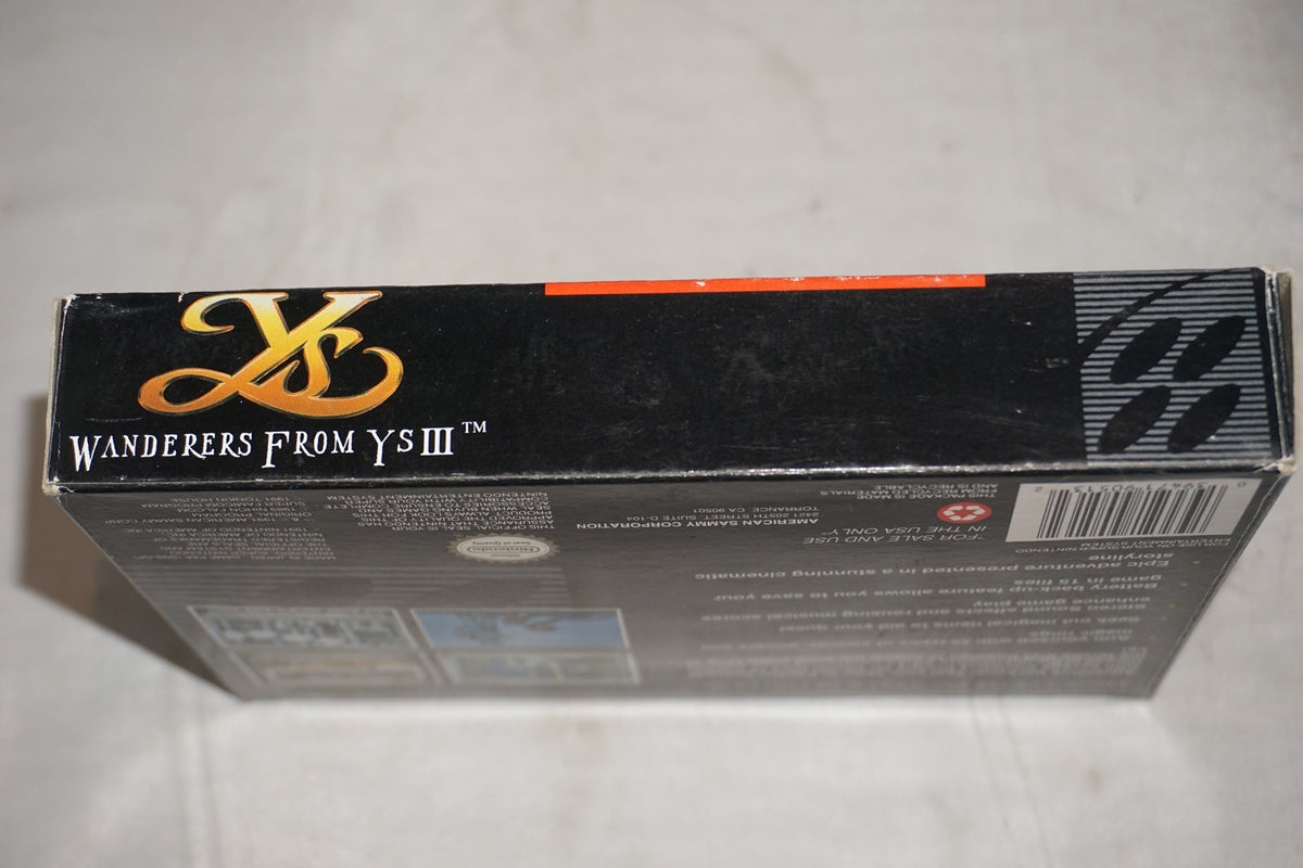 Ys III Wanderers from Y's (Super Nintendo SNES) Complete in Box CIB