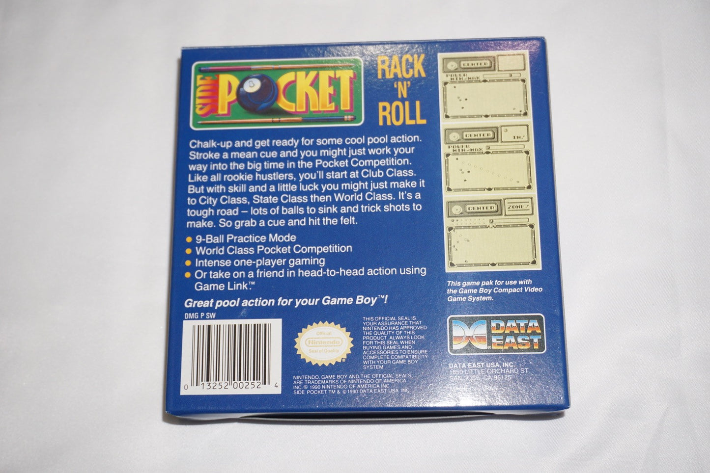 Side Pocket (Nintendo Game Boy Gameboy) Complete in Box CIB