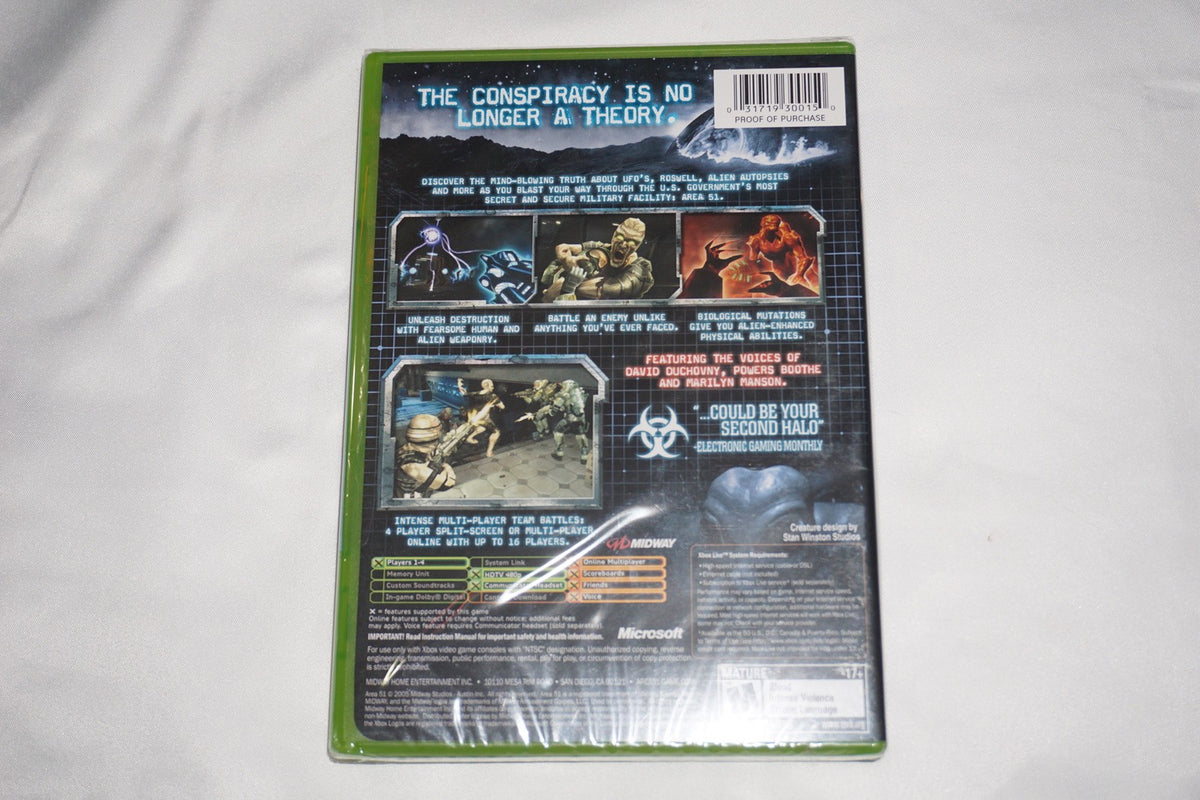 Area 51 (Microsoft Xbox) NEW Sealed