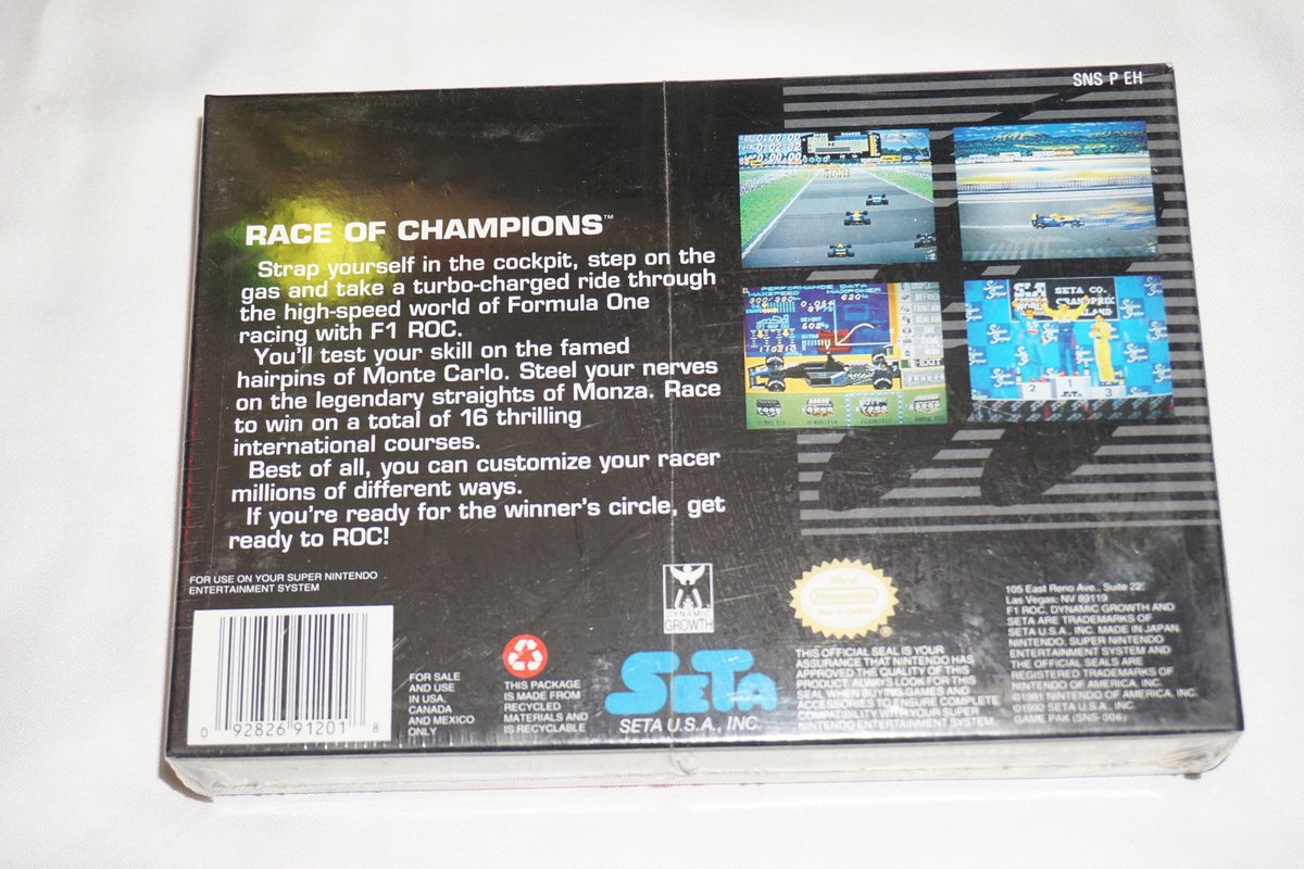 F1 ROC Race of Champions (Super Nintendo SNES) NEW Sealed