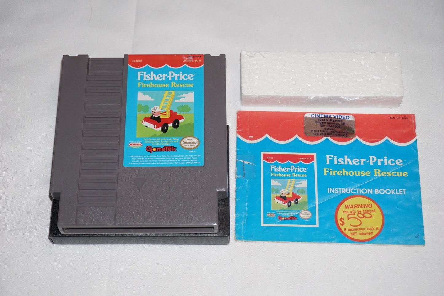 Fisher Price Firehouse Rescue  (Nintendo NES) Complete in Box CIB