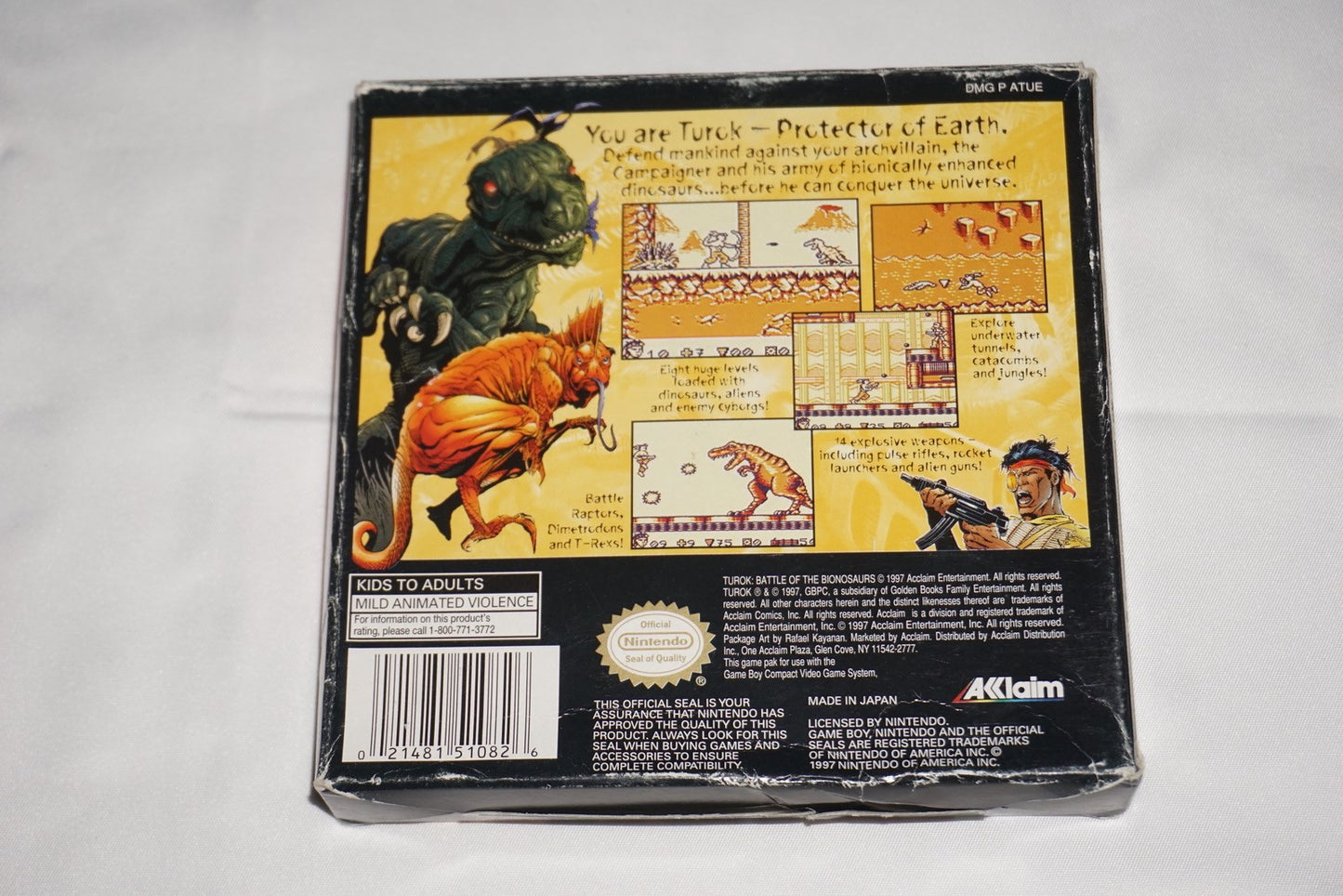 Turok Battle of the Bionosaurs (Gameboy Game Boy GB) Complete CIB Authentic