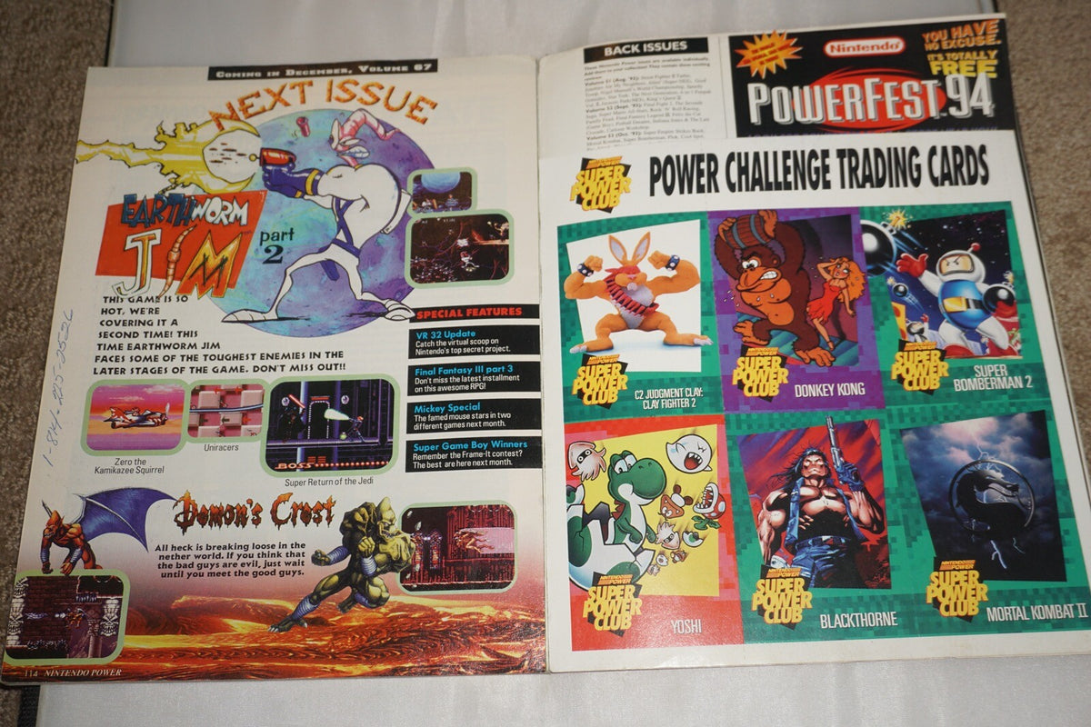 Nintendo Power Vol 66 Donkey Kong Country Magazine #5 Cards