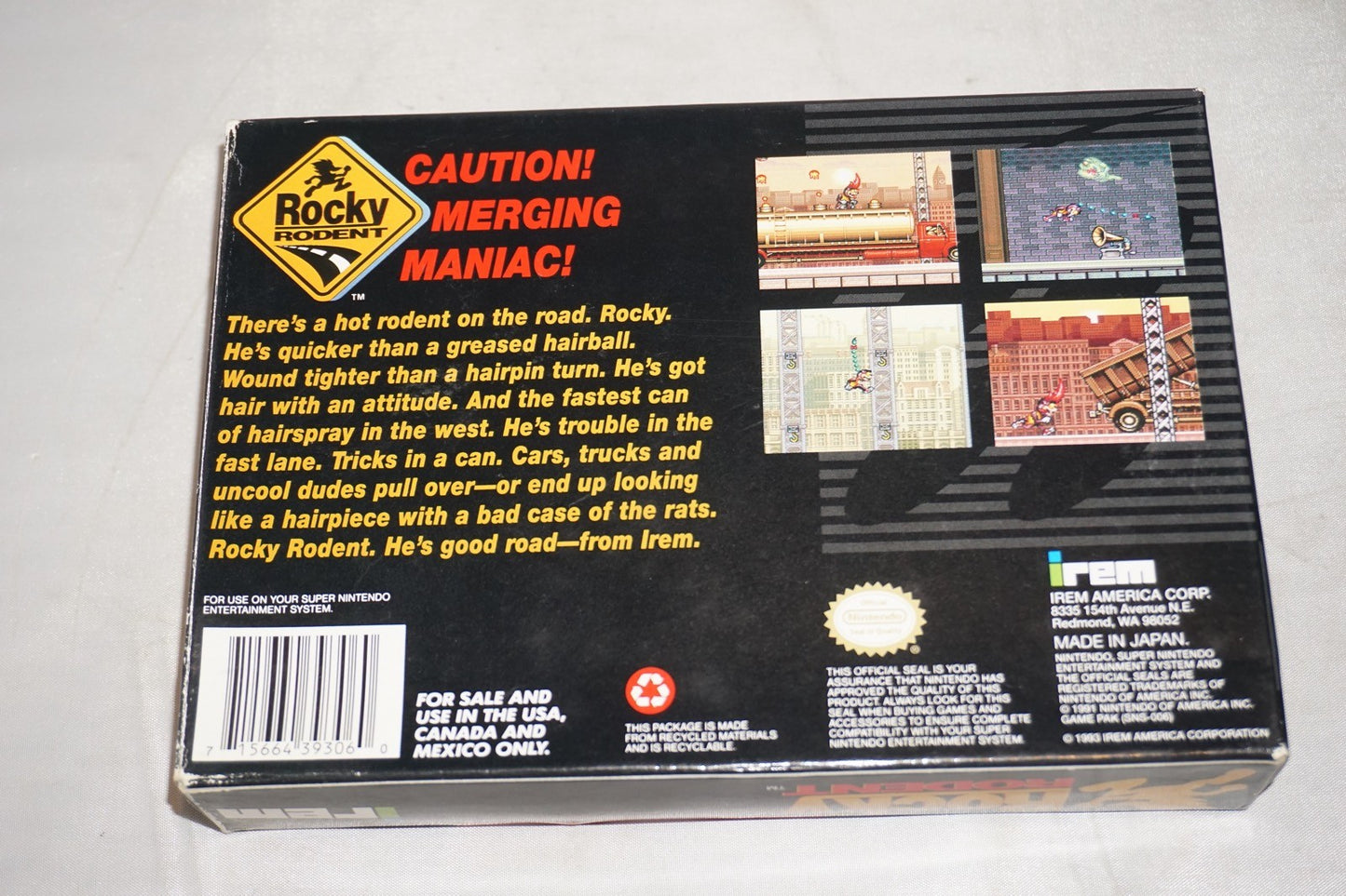 Rocky Rodent (Super Nintendo SNES) Complete in Box CIB
