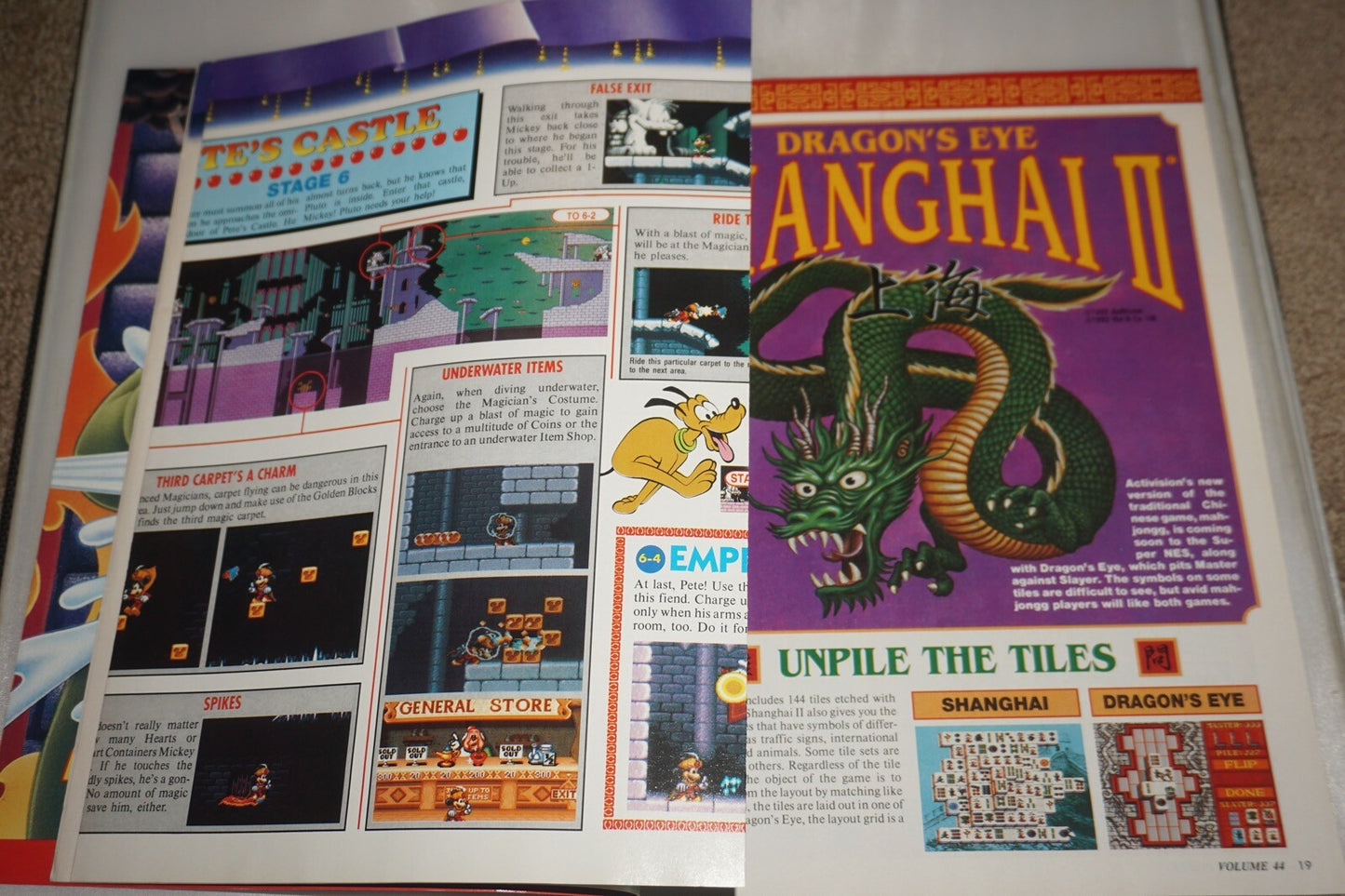 Nintendo Power Vol 44 Magician's Quest Magazine #1 Poster Plane Book NM