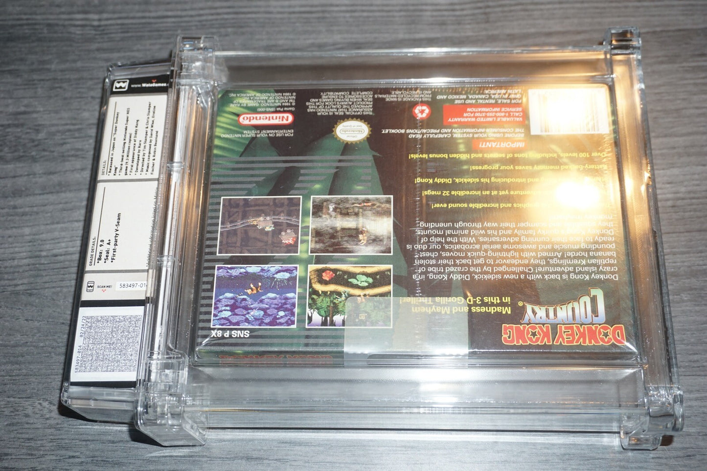 Donkey Kong Country 1 (Super Nintendo SNES) Wata 9.0 A+ NEW Sealed ORIGINAL