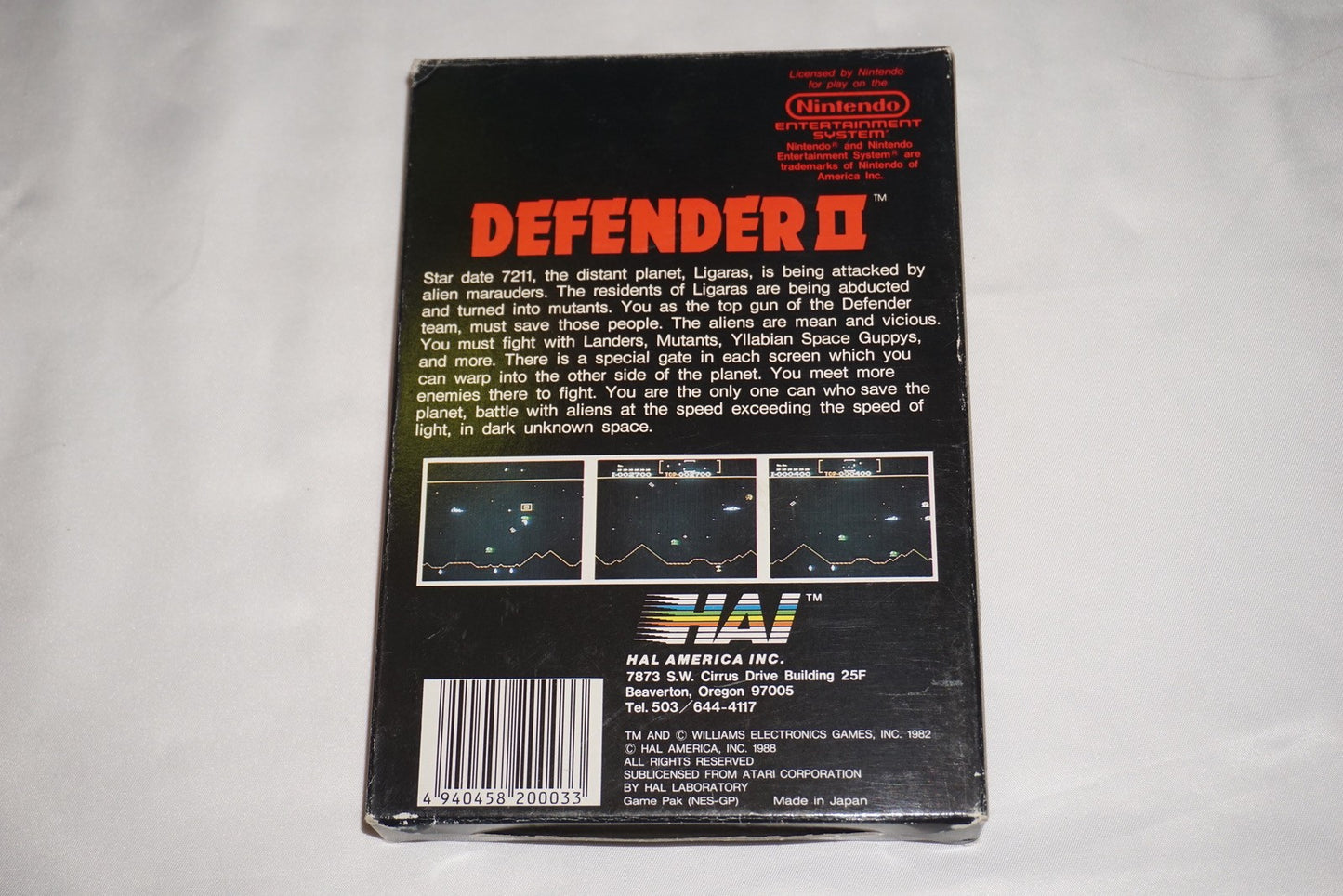 Defender II 2 (Nintendo NES) Complete in Box CIB