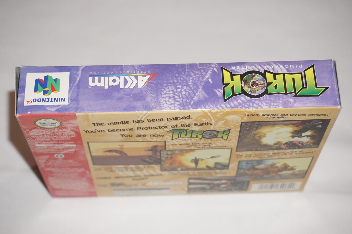 Turok Dinosaur Hunter (Nintendo 64 N64) Complete in Box w/ Reg Card CIB