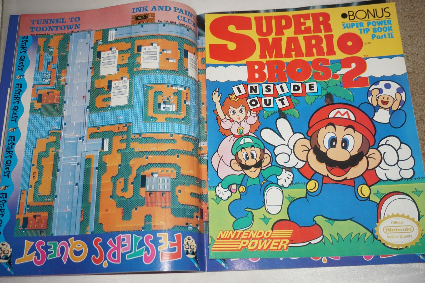 September/October 1989 Nintendo Power Magazine #1 Poster Mario Tips