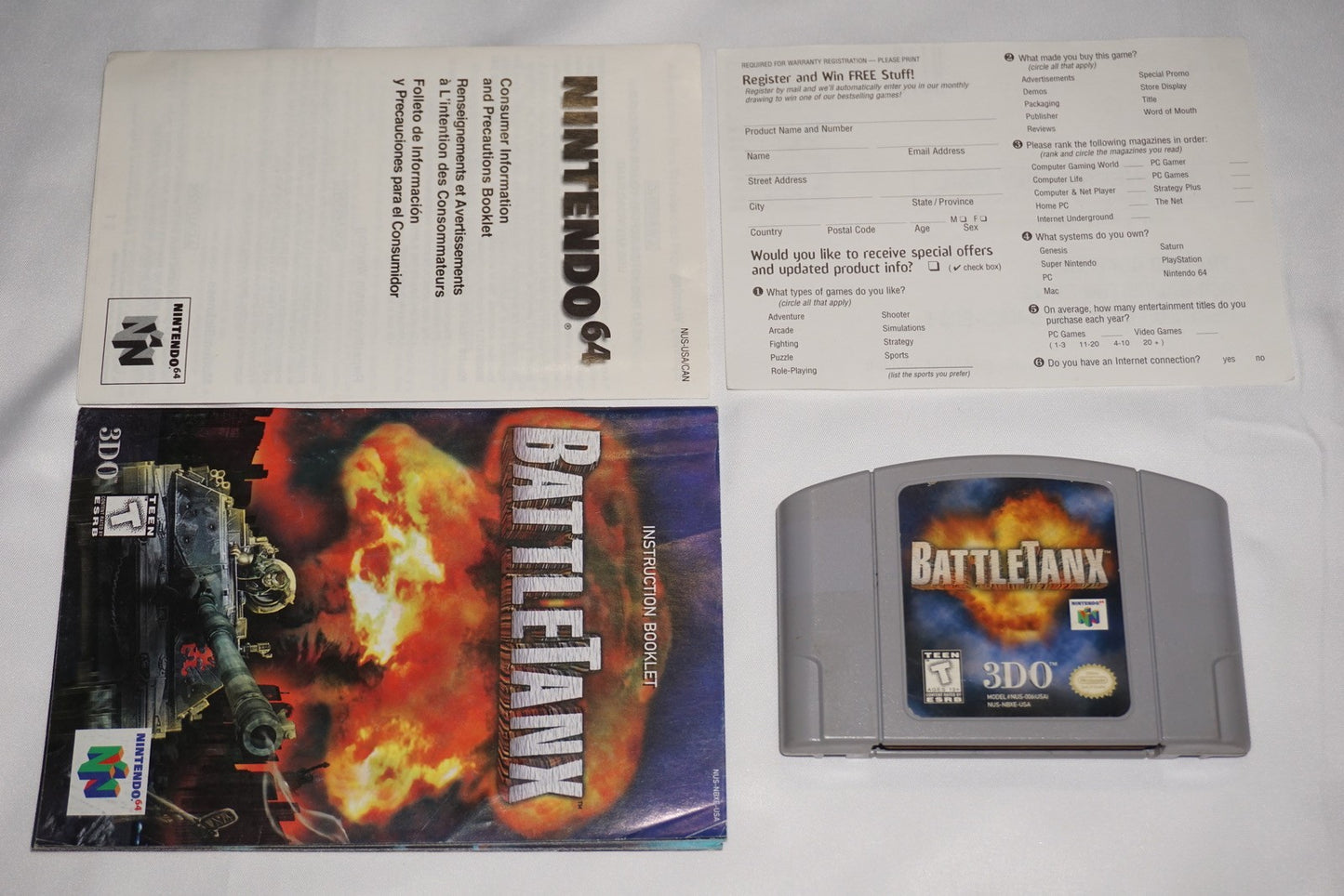 Battletanx (Nintendo 64 N64) Complete in Box w/ Reg Card CIB